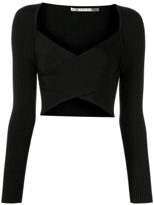 Crop top Alice+olivia svart