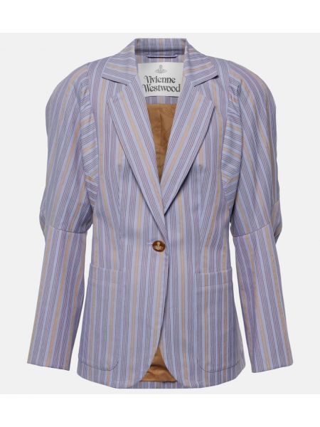Pruhované bavlnené sako Vivienne Westwood fialová