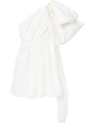 Vestido de cóctel con lazo Carolina Herrera blanco