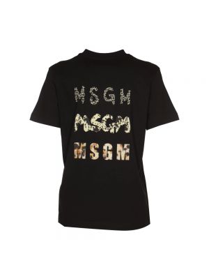 Hemd mit print Msgm schwarz