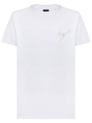 T-shirt brodé Giuseppe Zanotti blanc