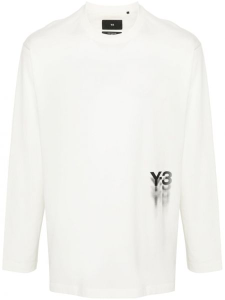 Pamučna majica s printom Y-3 bijela