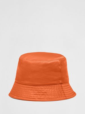 Нейлоновая шляпа Prada оранжевая