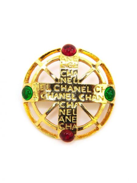 Spilla con pietre Chanel Pre-owned oro