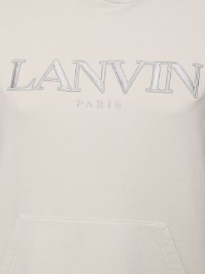 Суичър с качулка от джърси Lanvin бяло