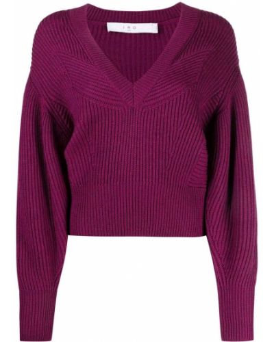 Jersey de punto con escote v de tela jersey Iro violeta
