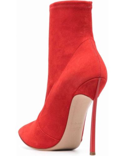 Kotníkové boty Casadei červené