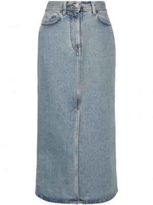 Džínsová sukňa s vysokým pásom Loulou Studio
