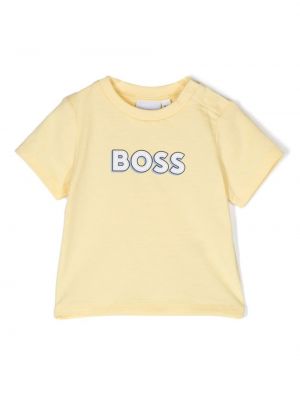 T-shirt con stampa Boss Kidswear giallo