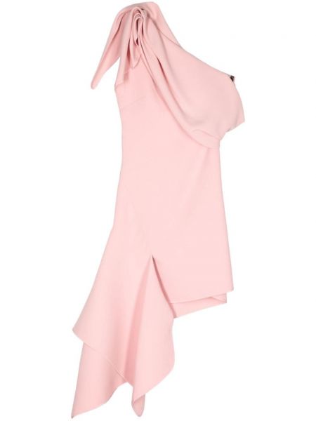 Φόρεμα με έναν ώμο ντραπέ Maticevski ροζ