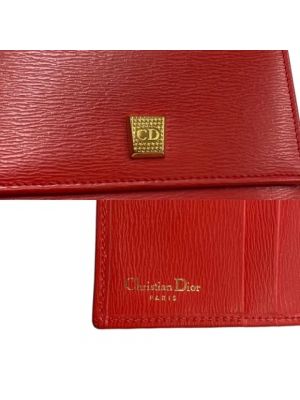 Cartera de cuero Dior Vintage rojo