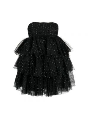 Mini robe à imprimé en tulle Rotate Birger Christensen noir