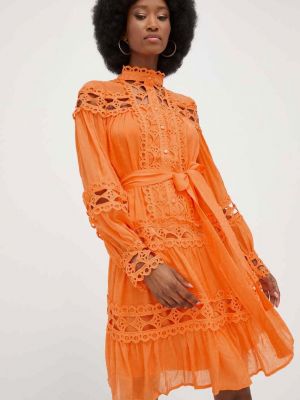 Mini šaty Answear Lab oranžové