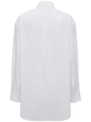 Пеплум памучна риза Jw Anderson бяло