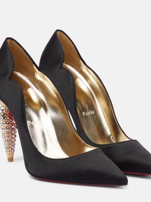 Полуотворени обувки с кристали Christian Louboutin