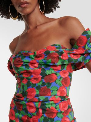 Midi haljina s cvjetnim printom Carolina Herrera