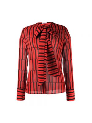 Koszula w geometryczne wzory Salvatore Ferragamo czerwona