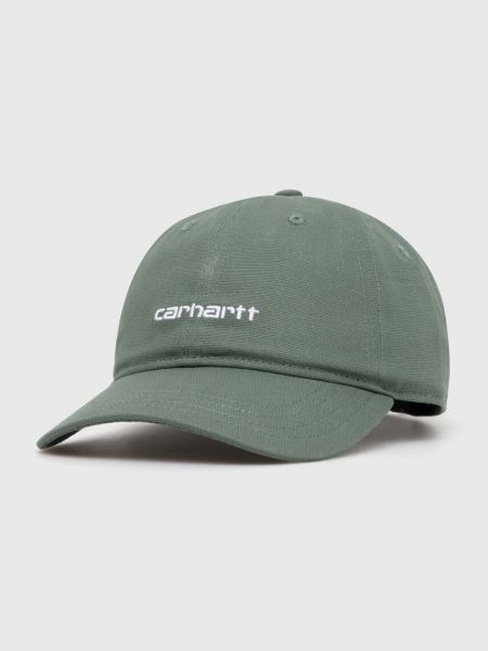 Хлопковая кепка с аппликацией Carhartt Wip зеленая