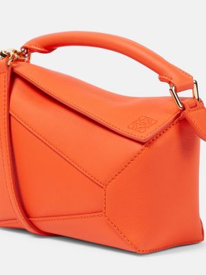 Kožená kabelka Loewe oranžová
