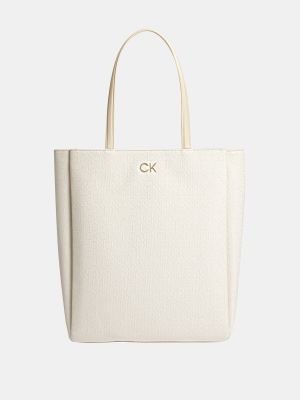 Bolso shopper de tejido jacquard Calvin Klein beige