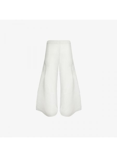 Плиссированные трикотажные брюки Pleats Please Issey Miyake белые