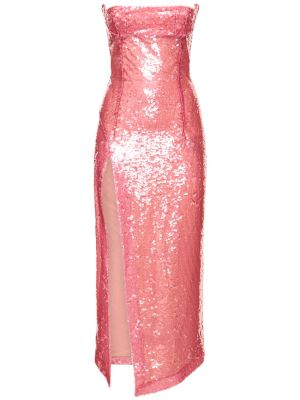 Midi kleita The Attico rozā