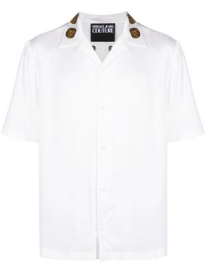 Дънкова риза с принт Versace Jeans Couture бяло
