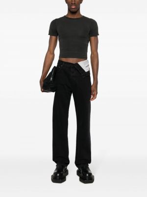 Asymetrické bavlněné zvonové džíny Y/project černé