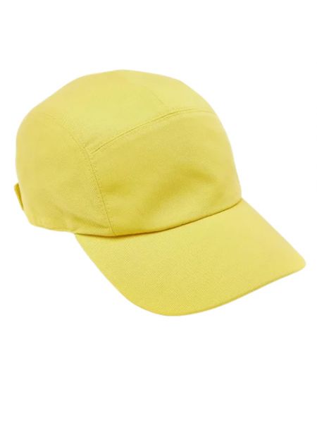 Żółta czapka bawełniana Hermès Vintage