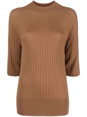 Sweter wełniany Malo brązowy