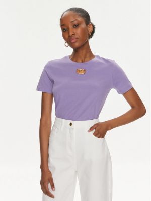 Marškinėliai Elisabetta Franchi violetinė