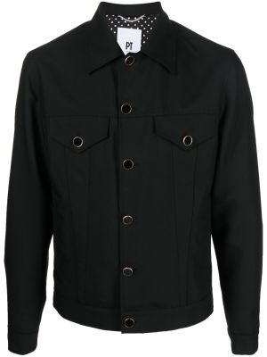 Moherowa kurtka wełniana Pt Torino czarna