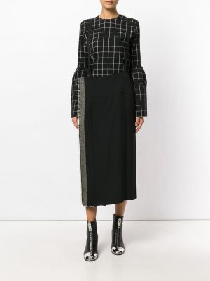 Falda de tweed Yohji Yamamoto Pre-owned negro