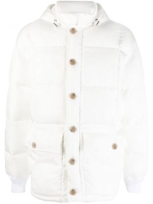 Péřová bunda s kapucí Fursac bílá