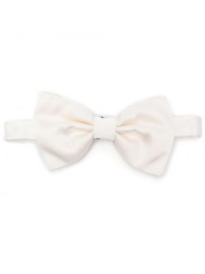 Šilkinis kaklaraištis su lankeliu Dolce & Gabbana balta