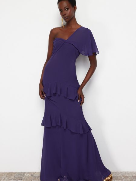 Večerní šaty Trendyol fialové
