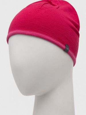 Dzianinowa czapka wełniana z kieszeniami Icebreaker różowa