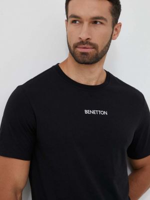 Tricou din bumbac United Colors Of Benetton negru