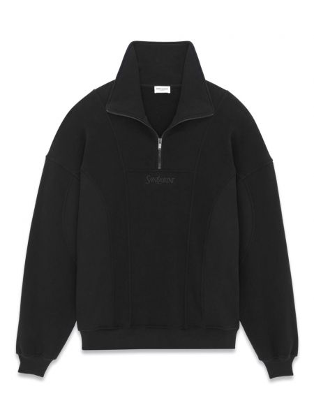 Medvilninis siuvinėtas džemperis Saint Laurent juoda
