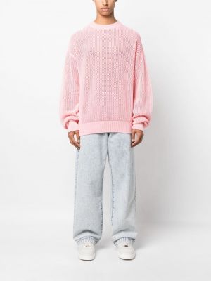 Pullover aus baumwoll Msgm pink