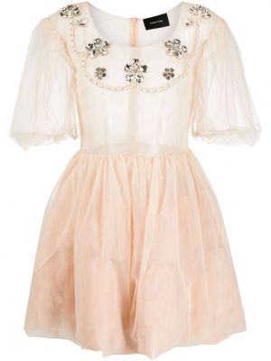 Κοκτέιλ φόρεμα από τούλι Simone Rocha ροζ