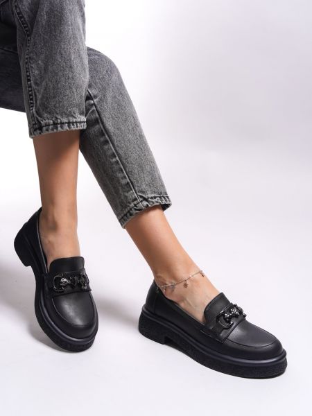 Pantofi loafer Riccon negru