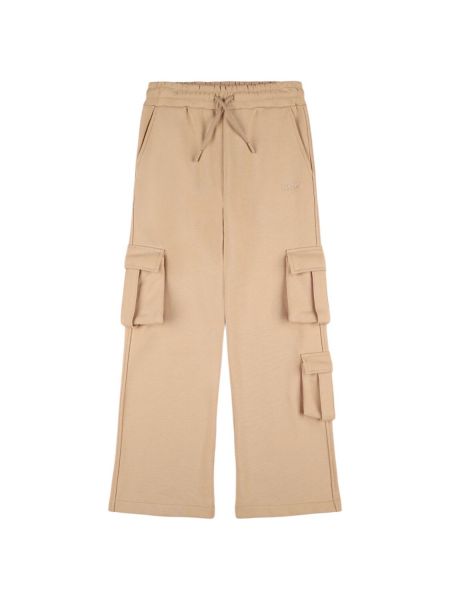 Bomuld cargobukser for piger Msgm beige