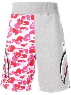 Jersey trykt bermudashorts A Bathing Ape® rosa