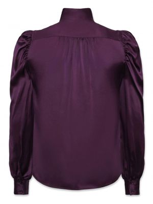 Jedwabna bluzka Frame fioletowa
