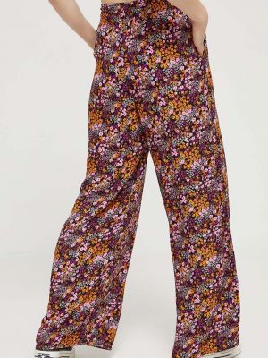 Jednobarevné kalhoty s vysokým pasem Roxy