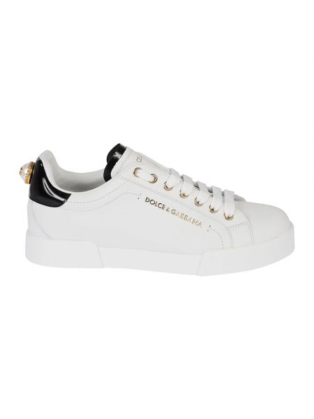 Leder sneaker Dolce & Gabbana weiß