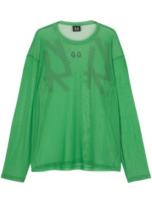 Μπλούζα από διχτυωτό 44 Label Group πράσινο