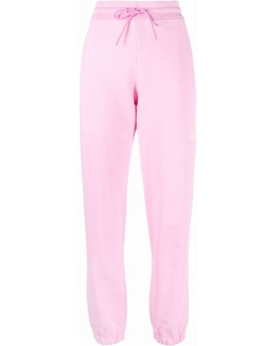 Spodnie sportowe z nadrukiem Msgm różowe