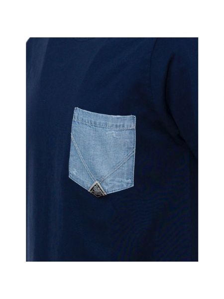 Camiseta de cuello redondo con bolsillos Roy Roger's azul